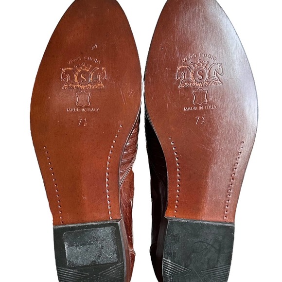 Mens Vintage Stracam Italian Loafers Never Worn Italian Dress Shoe Size 7 1/2 main image 7